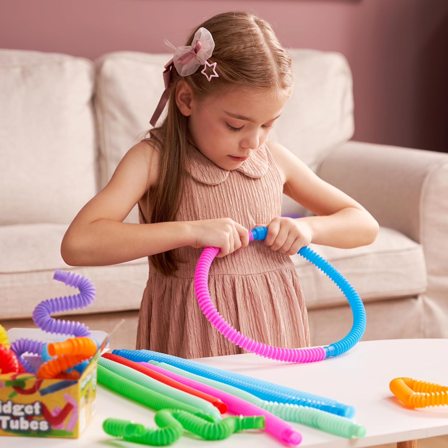 Thumbnail 4 de JOYIN 18-Pack Pop Tubes Sensory Fidget Toys, Small, 9 Colors