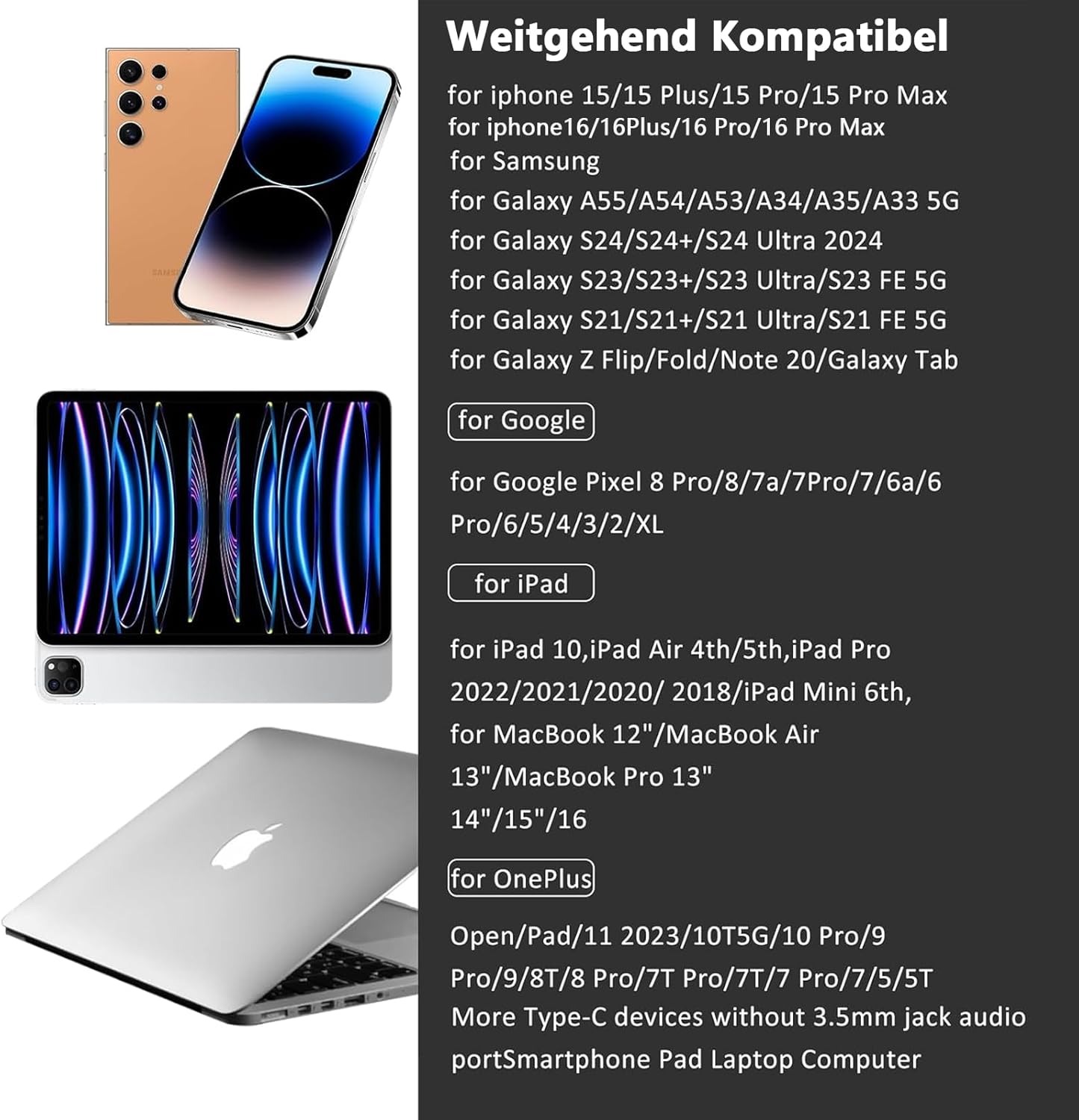 Detalle de Kopfhörer mit USB-C Kabelanschluss – In-Ear Design, integriertes Mikrofon, kompakte Allround-Lösung