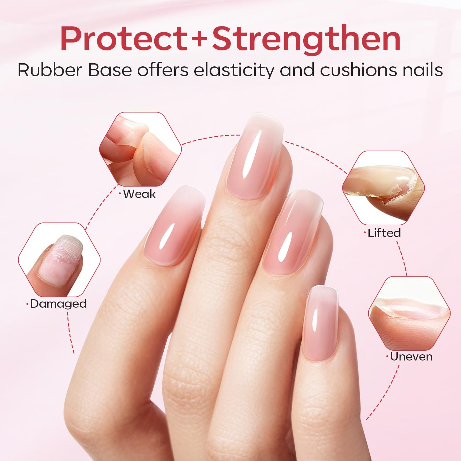 Detalle 2 de Modelones Rubber Base Gel Set 6 Colors
