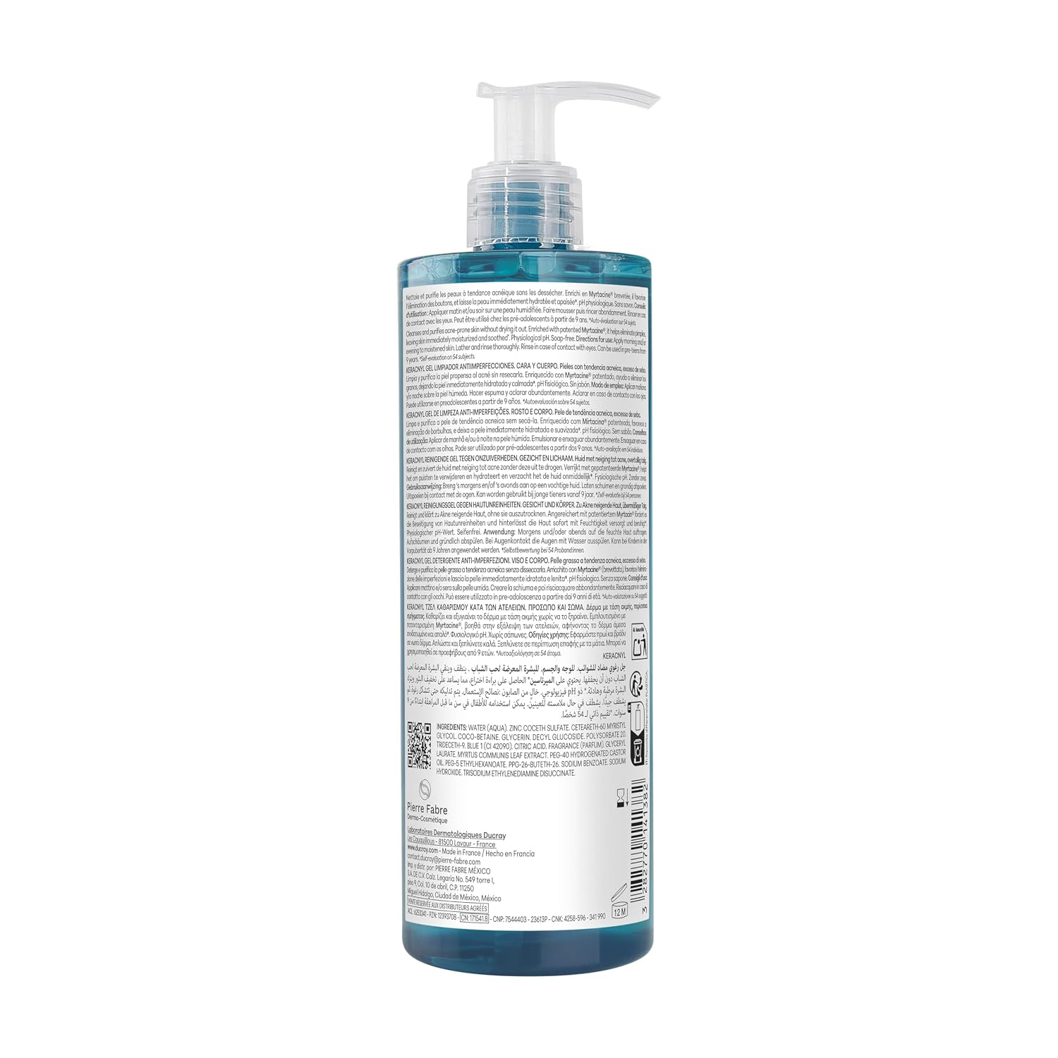 Thumbnail 1 de DUCRAY Keracnyl Schäumendes Waschgel – Reinigung für fettige, zu Akne neigende Haut (ab 9 Jahren), 400 ml