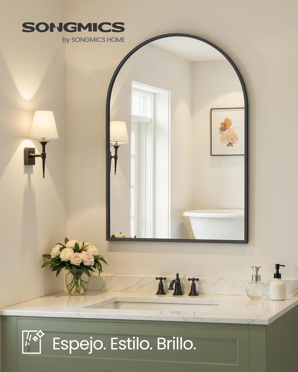Detalle 2 de SONGMICS LWM011BD01 espejo 91 x 61 cm