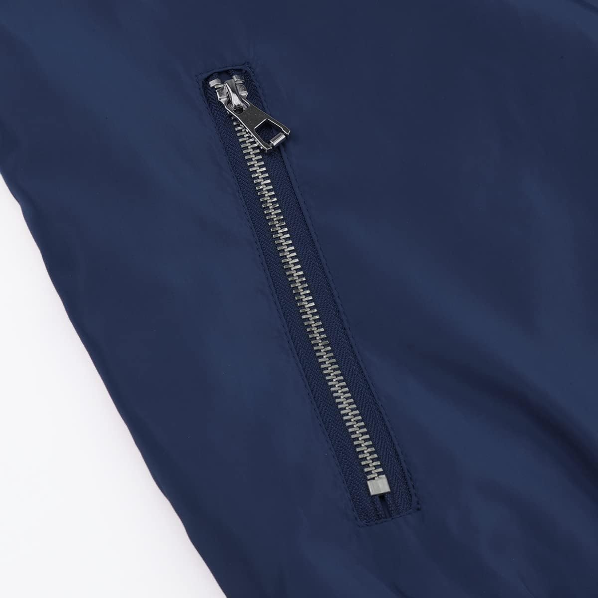 Detalle de YOUTHUP giacca leggera da uomo casual bomber a collo rialzato a maniche lunghe