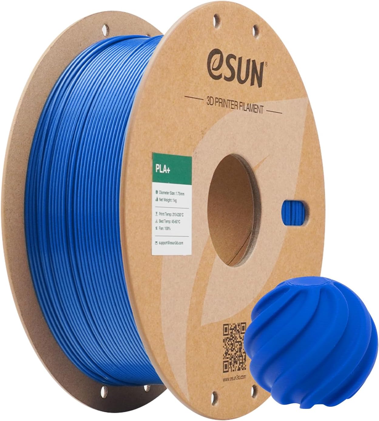 Detalle de eSUN PLA+ Filament 1,75 mm 1 kg – blau