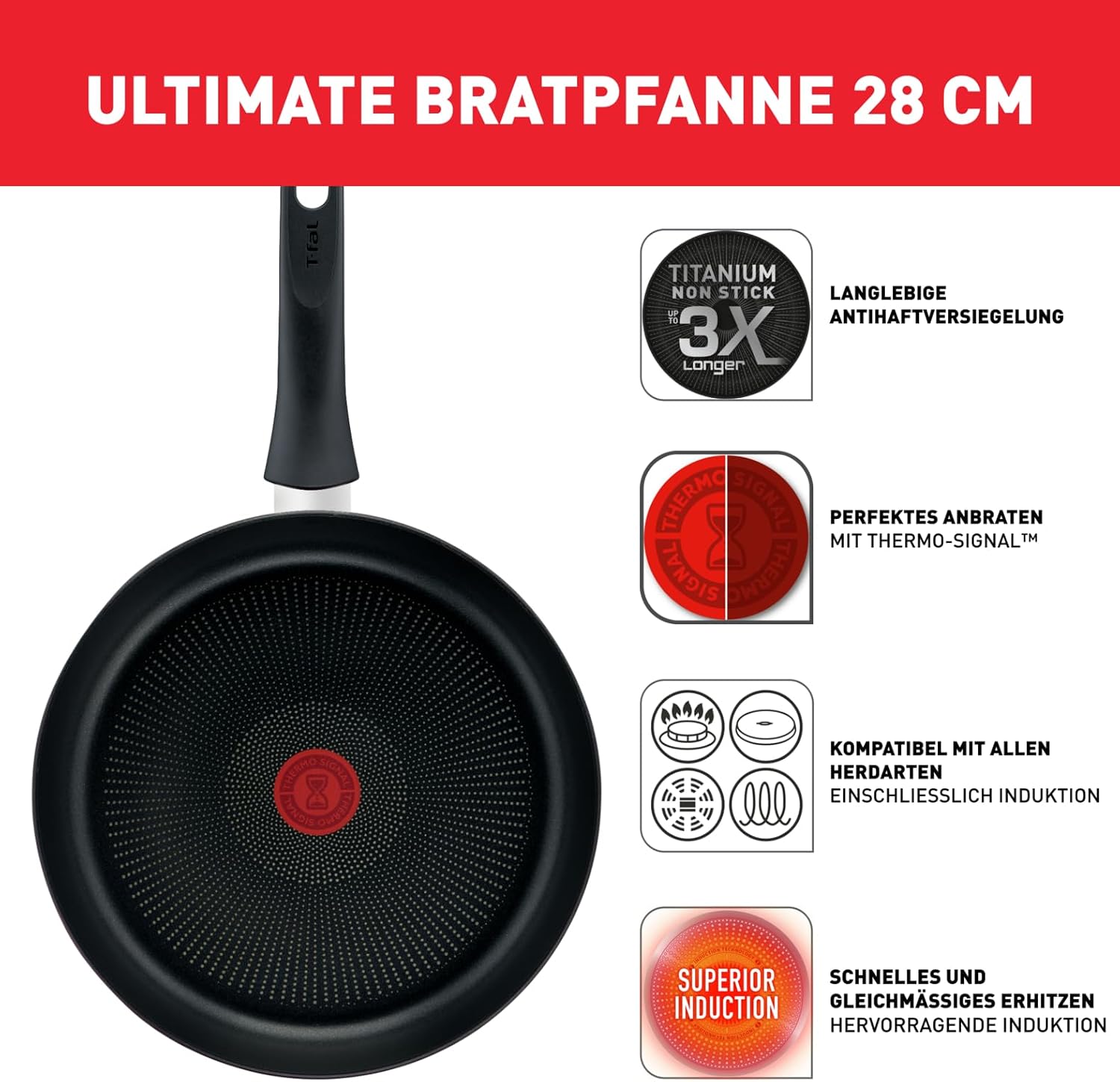 Detalle de Tefal Ultimate On Bratpfanne 28 cm