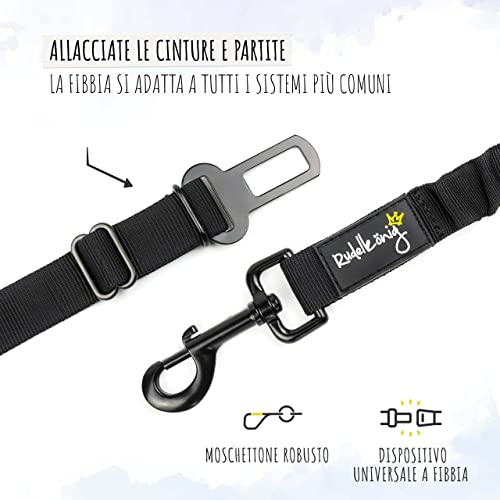Detalle de Rudelkönig Cintura Sicurezza Cani Auto – Elastica e Regolabile