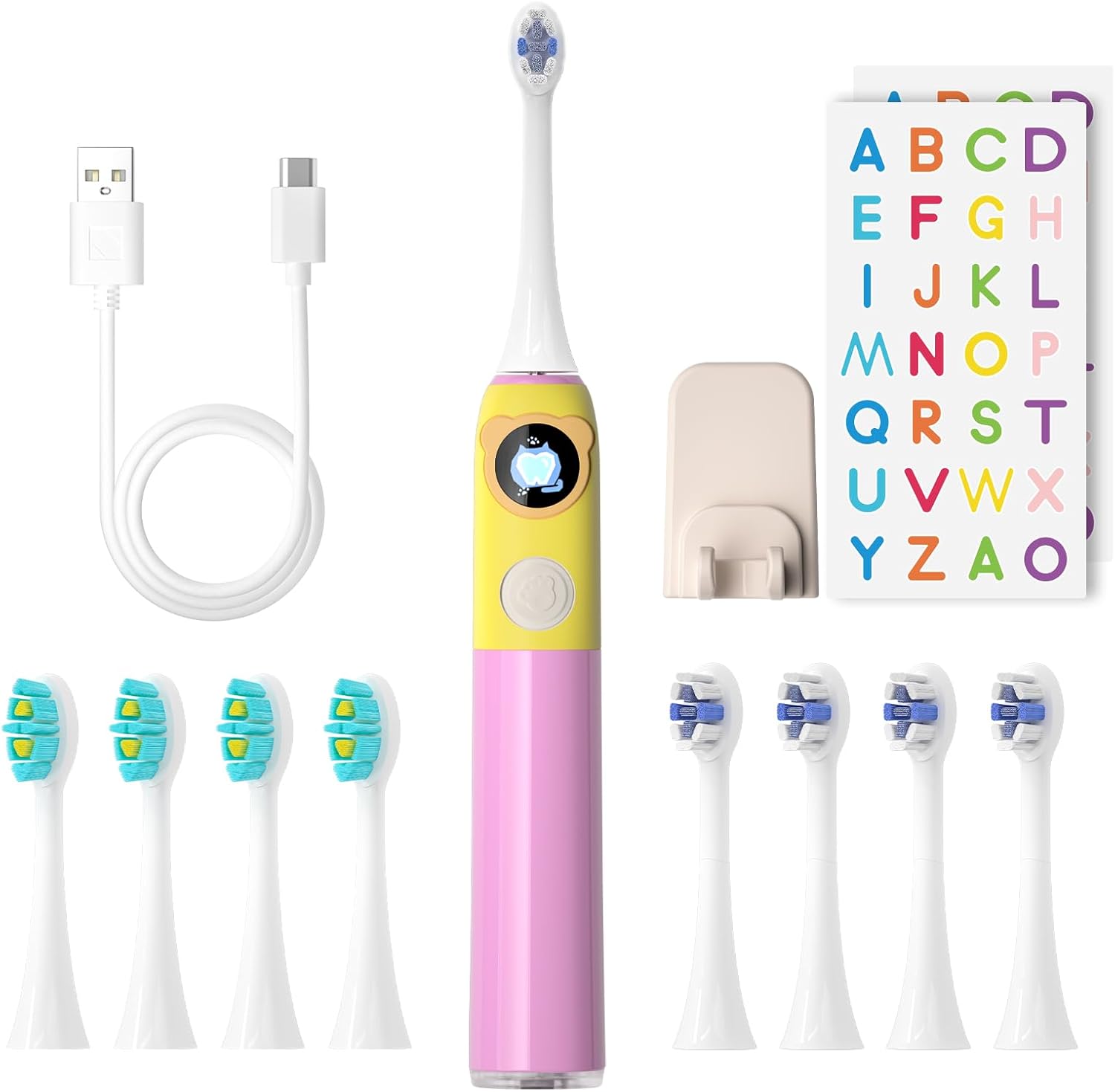 Detalle de SEAGO Kids Electric Toothbrush with 8 Brush Heads