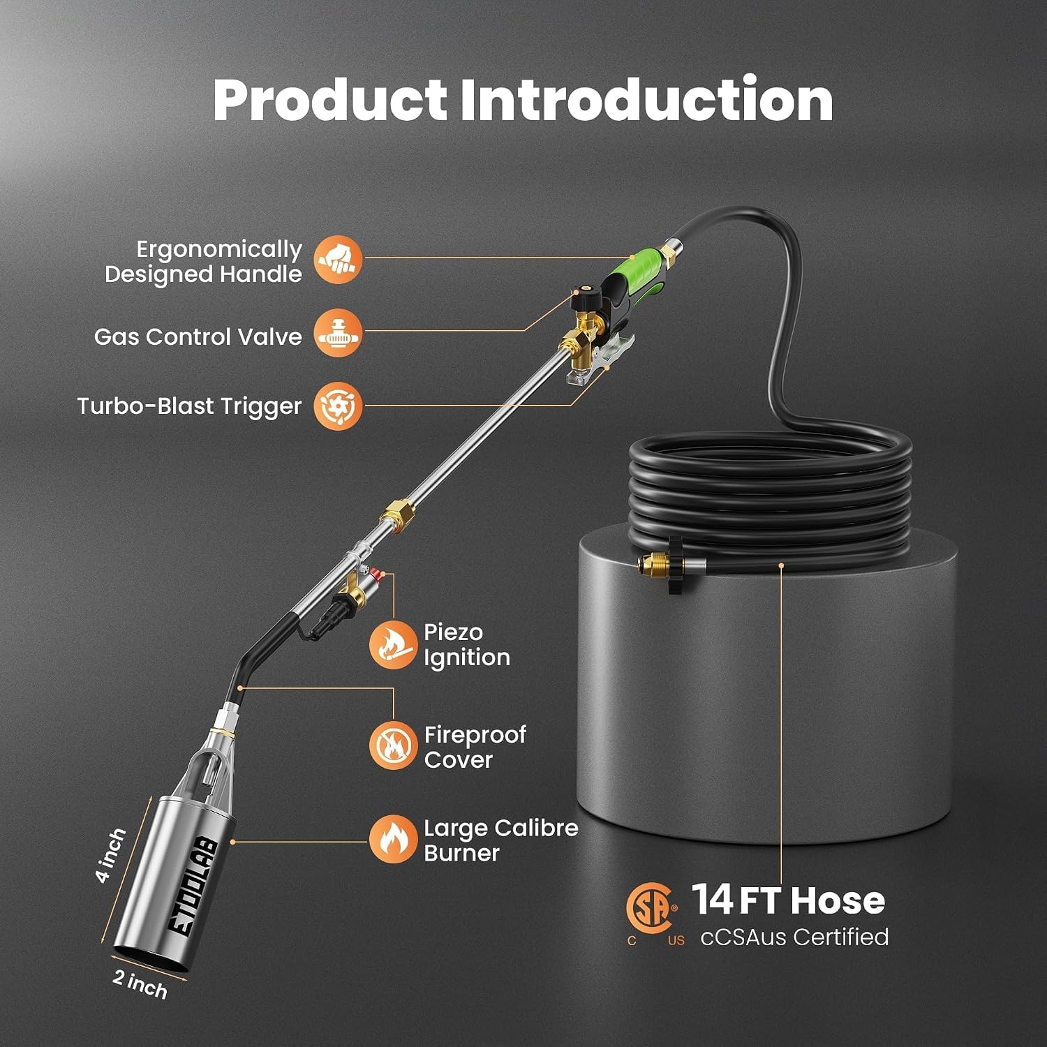 Thumbnail 5 de etoolab Propane Torch, 14FT Hose