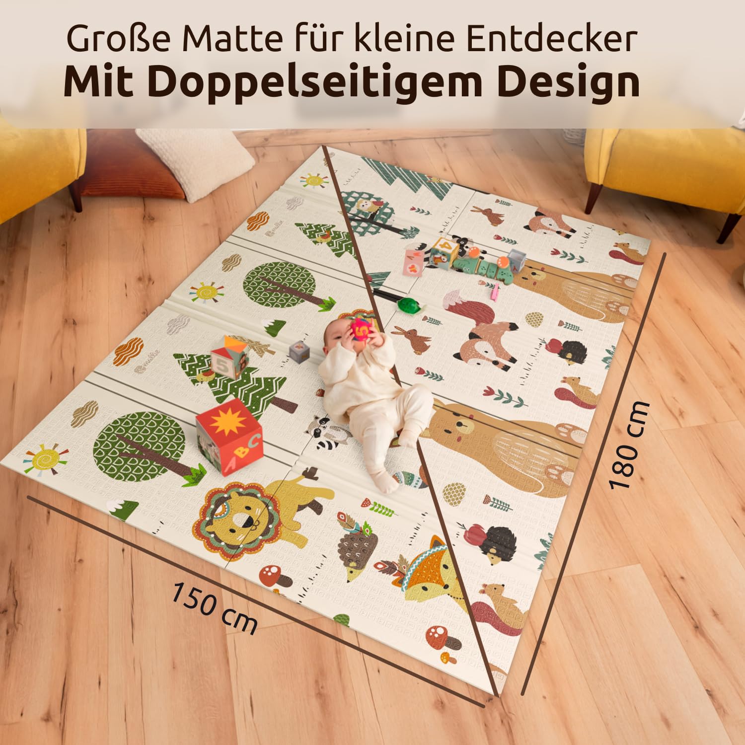 Thumbnail 2 de Mallie Spielmatte Baby 180x150 cm
