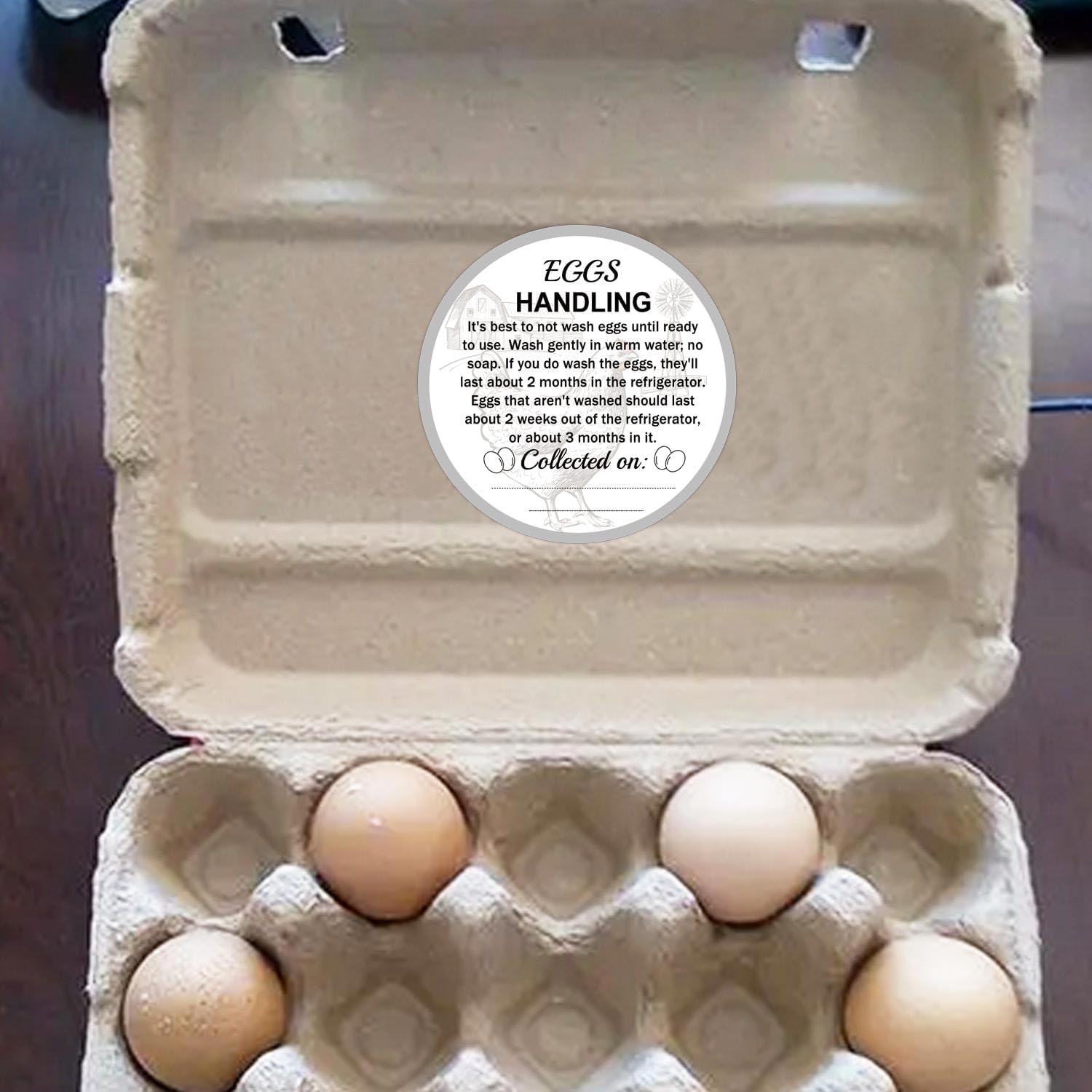 Thumbnail 6 de 500 Farm Fresh Egg Carton Labels 🏷