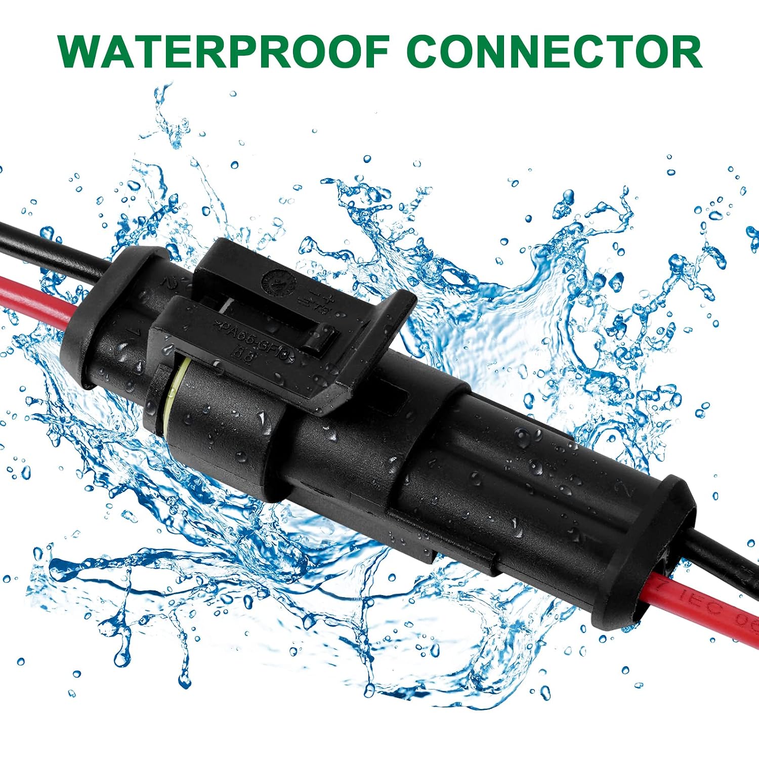 Detalle 2 de URAQT 2 Pines Conector eléctrico impermeable 20 PCS