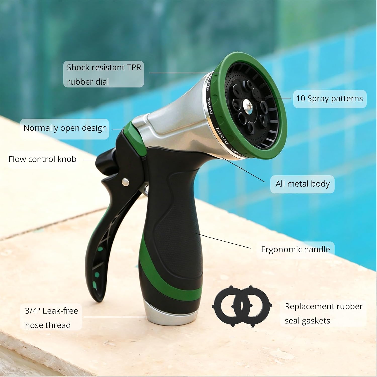 Detalle de QUOBAS Metal Garden Hose Nozzle