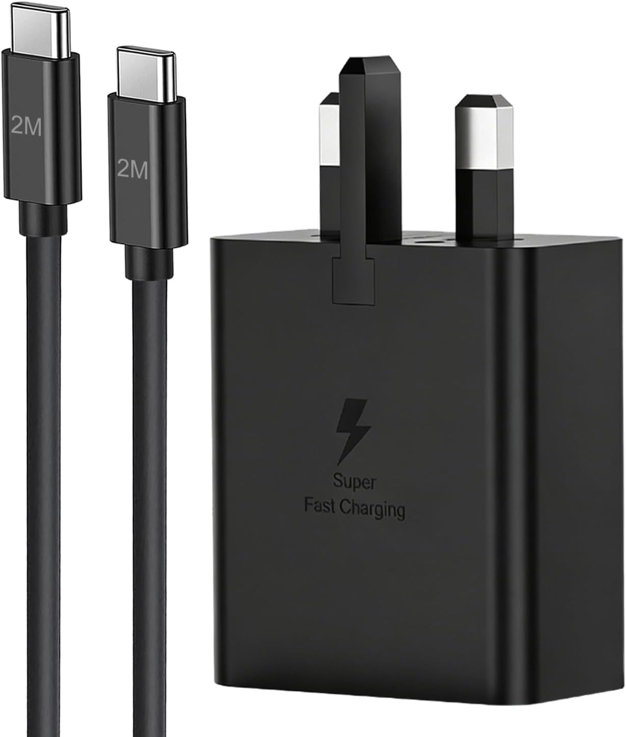Detalle de Samsung 45W Fast Charger Plug with 2m USB‑C Cable – UK Plug
