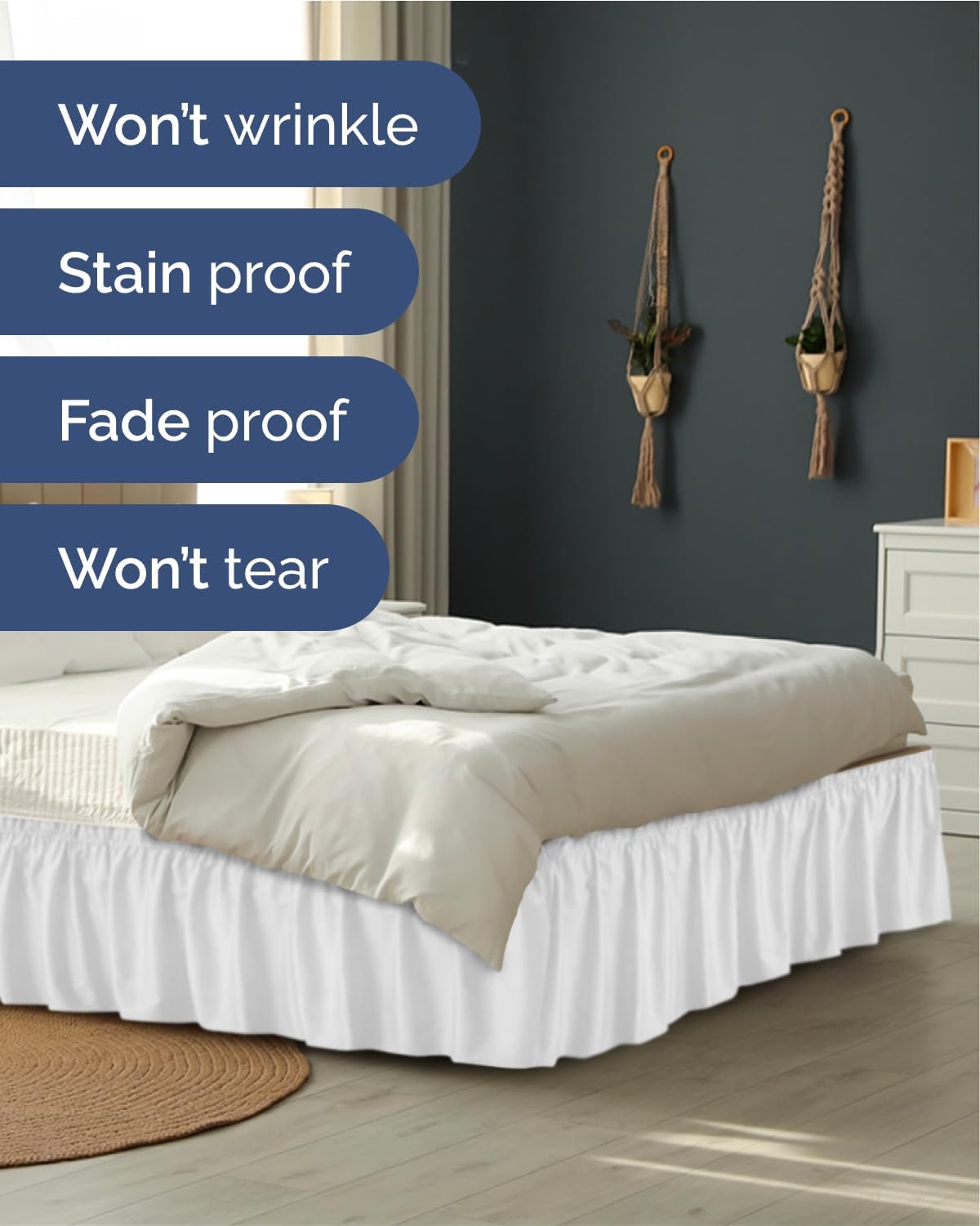 Thumbnail 4 de CGK Unlimited King wrap around bedskirt