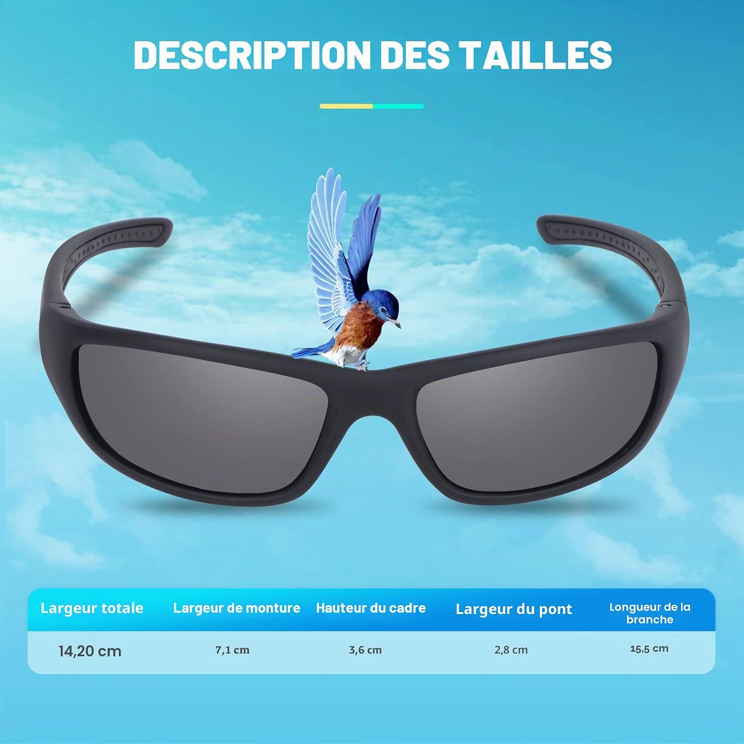 Thumbnail 3 de Duduma Lunettes de Soleil Polarisées Sports - Légères et polyvalentes (R8116) pour Homme et Femme