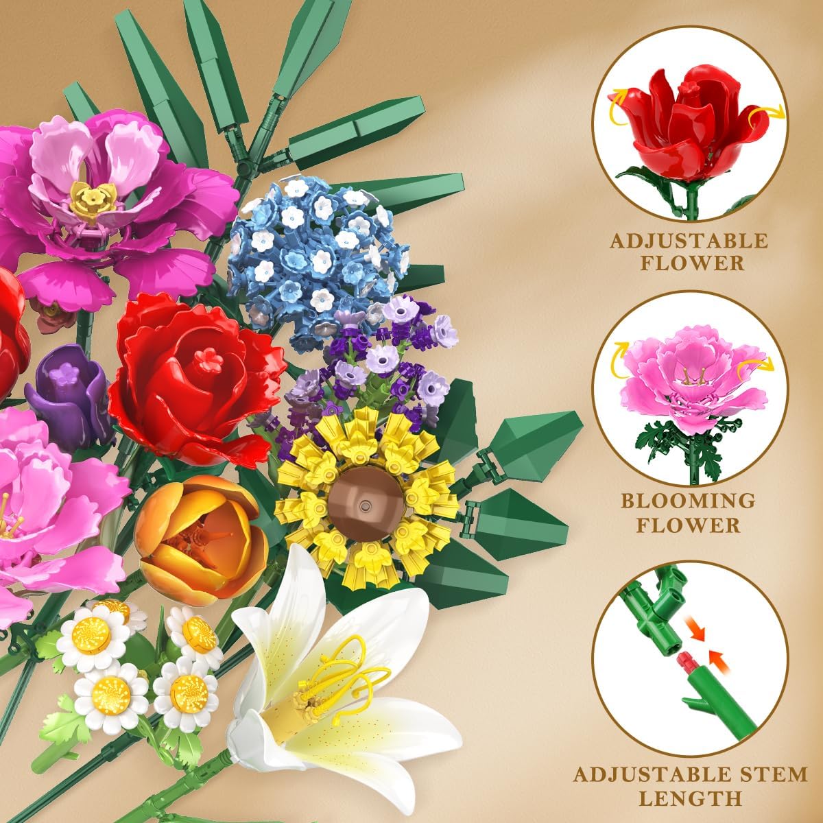 Thumbnail 5 de CUBIMANA Blumenstrauß-Bausatz 15 Teile