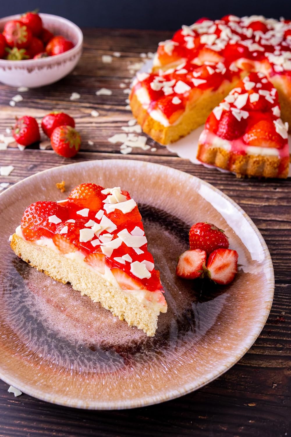 Detalle de RUF Tortenguss Rot (ohne Gelatine) – roter Überzug für Tortenboden, Obstkuchen und Tarte, 1x1000