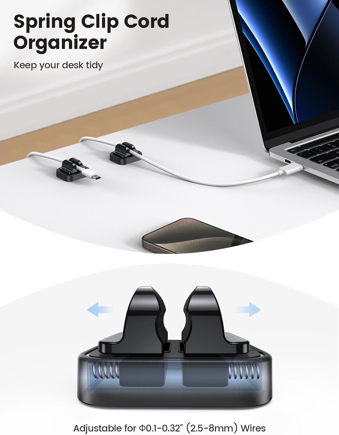 Thumbnail 1 de Lamicall Cable Clips, 5-Pack