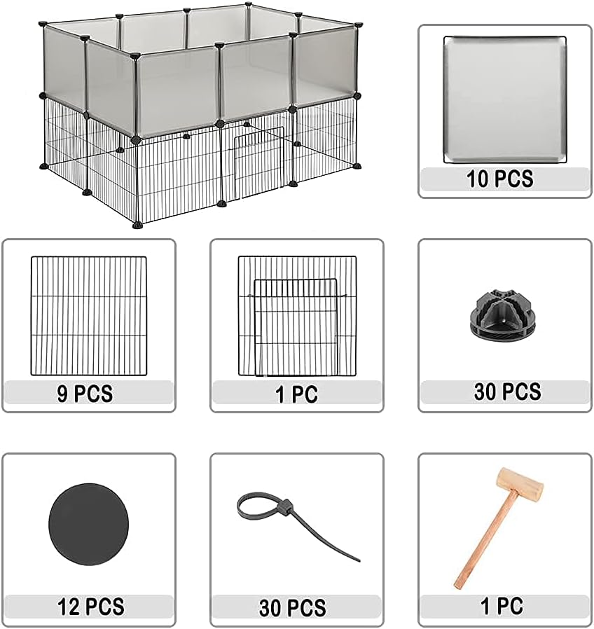 Detalle 1 de EUGAD Freigehege für Kleintiere mit 107x72