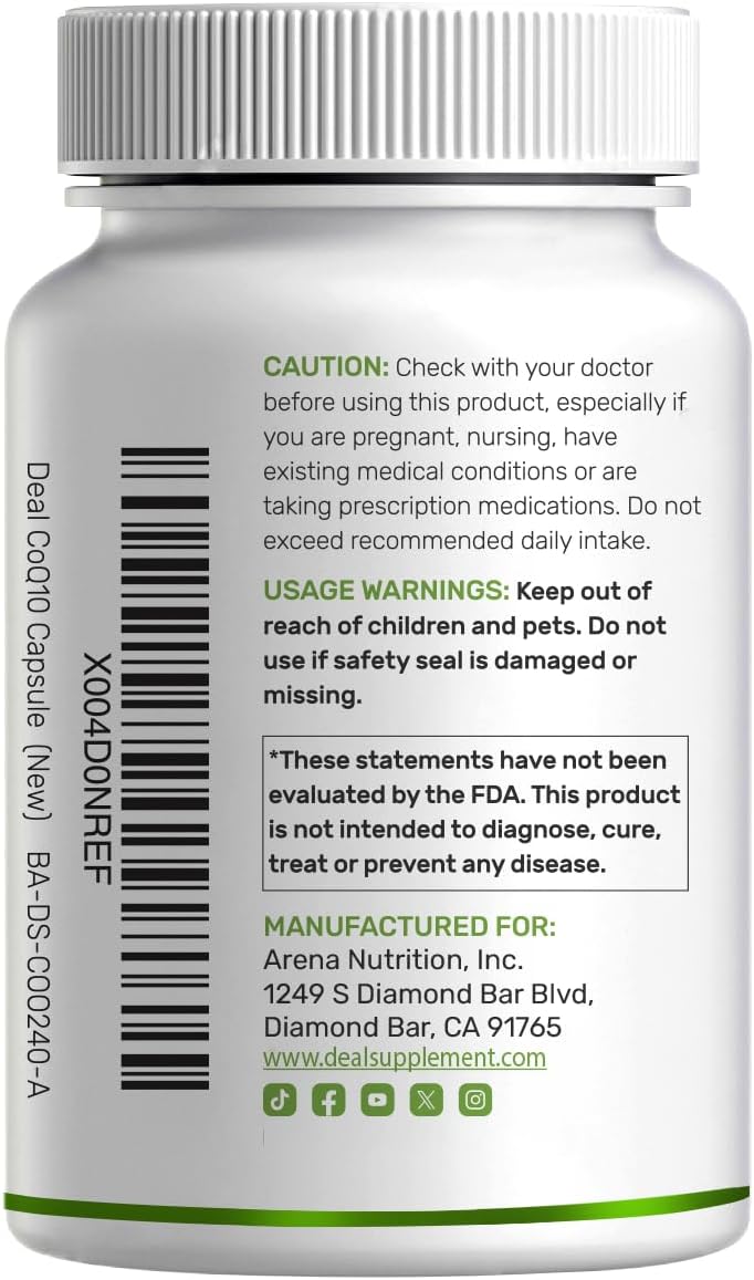 Thumbnail 6 de DEAL SUPPLEMENT CoQ10 supplement 100 mg
