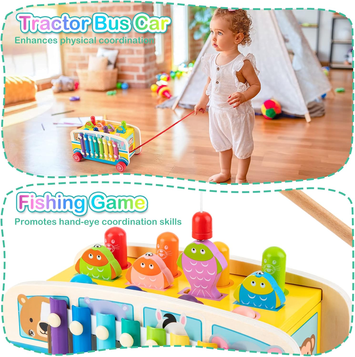 Detalle de Sundaymot Giochi Montessori 4 in 1 per bambini 3–6 anni