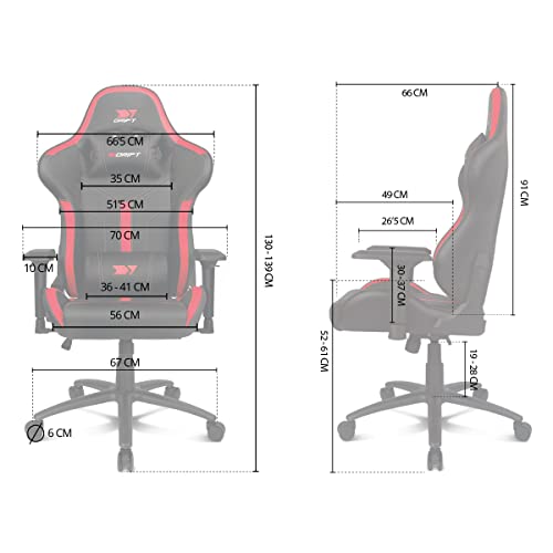 Detalle 2 de DRIFT GAMING DR350 Silla gaming ergonómica 135º