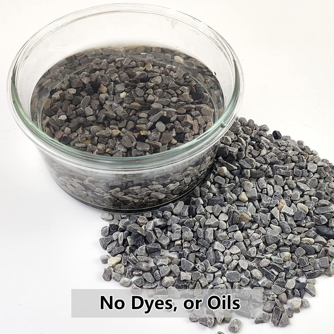 Detalle de YISZM YISZM 2 lb Pebbles for Succulents and Cacti, 1/5-Inch Grey Stone