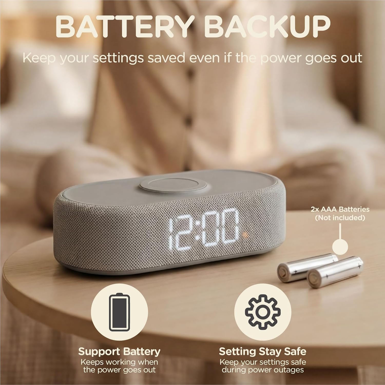 Thumbnail 6 de Lumoday Fabric Digital Alarm Clock