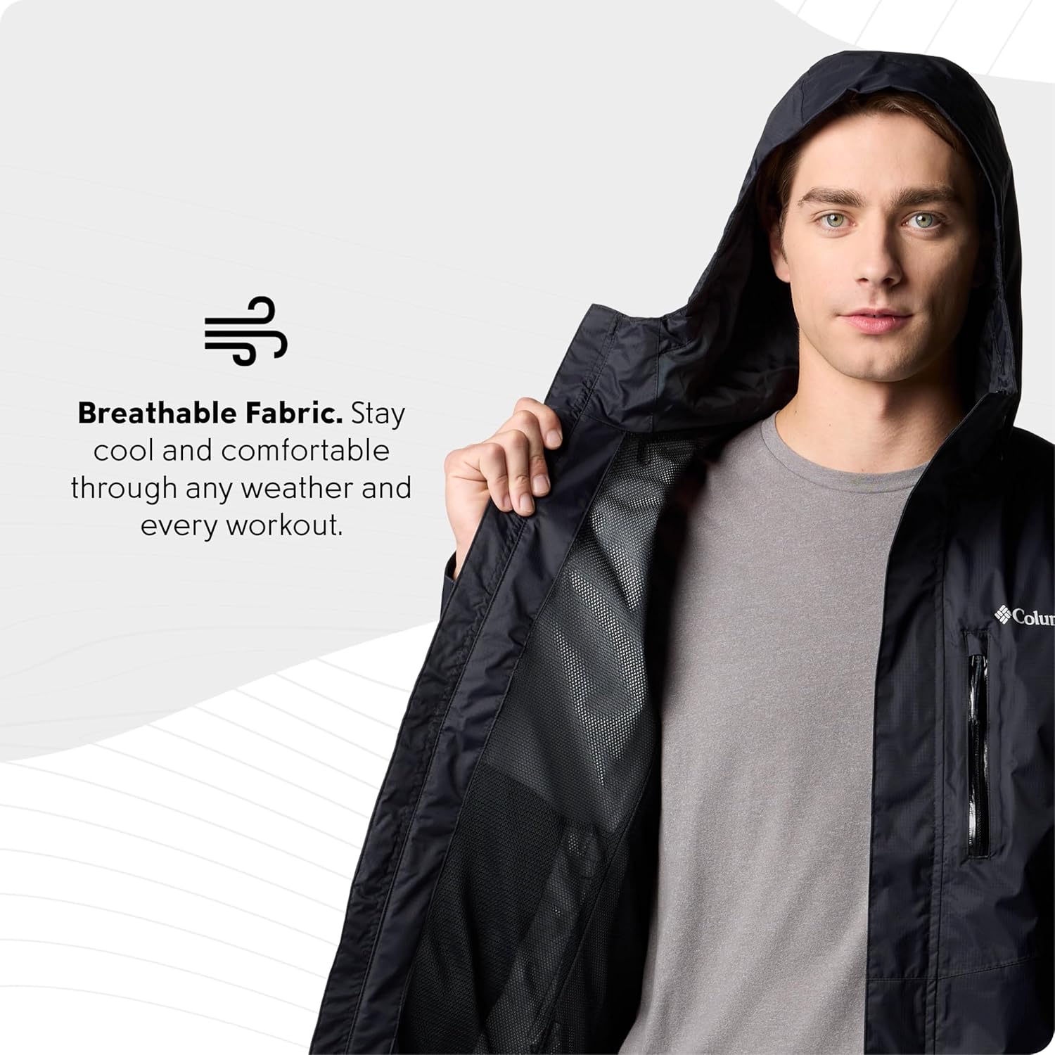 Thumbnail 6 de Columbia Men’s Pouring Adventure 3 Waterproof Rain Jacket (Black, XXL)