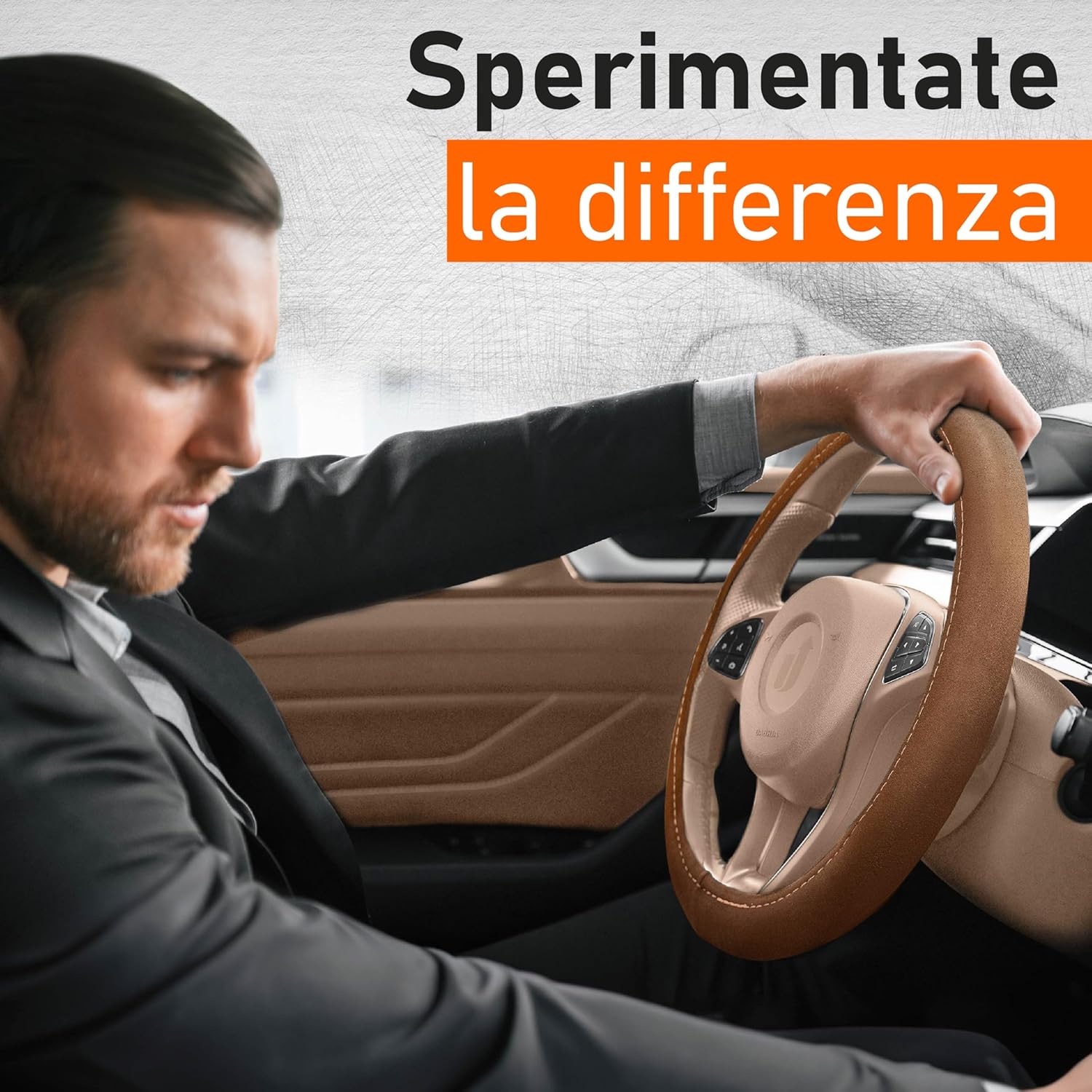 Thumbnail 5 de Upgrade4cars Coprivolante Marrone 37-39 cm