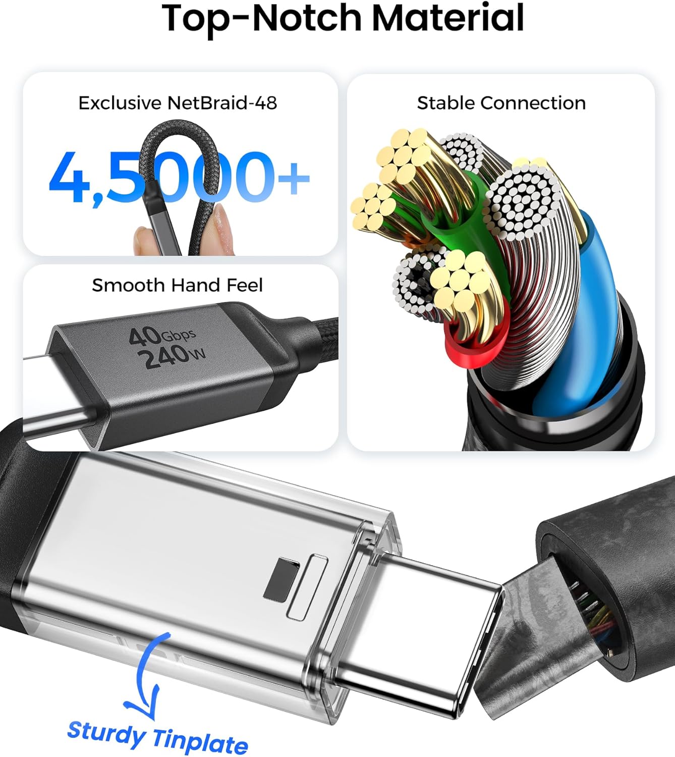 Thumbnail 5 de Silkland USB4 for Thunderbolt 4 Cable 1.5M 40Gbps