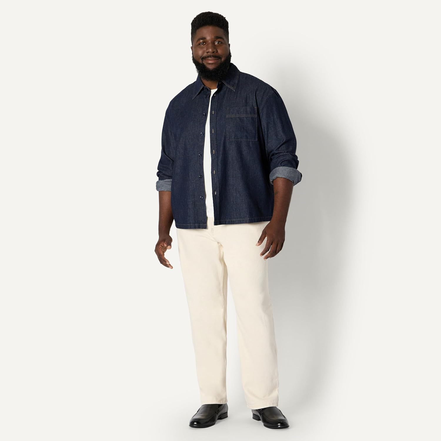 Thumbnail 6 de Amazon Essentials Men's Modern Oversized-Fit Denim Button-Down Shirt