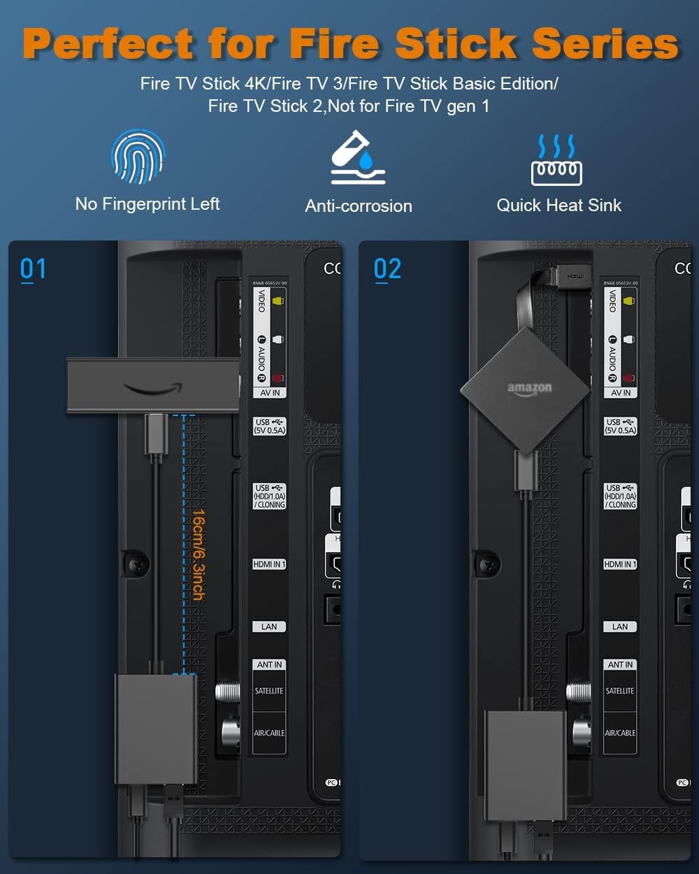 Thumbnail 6 de Fire Stick Ethernet Adapter: Micro-USB to RJ45, 100 Mbps for Fire TV Stick