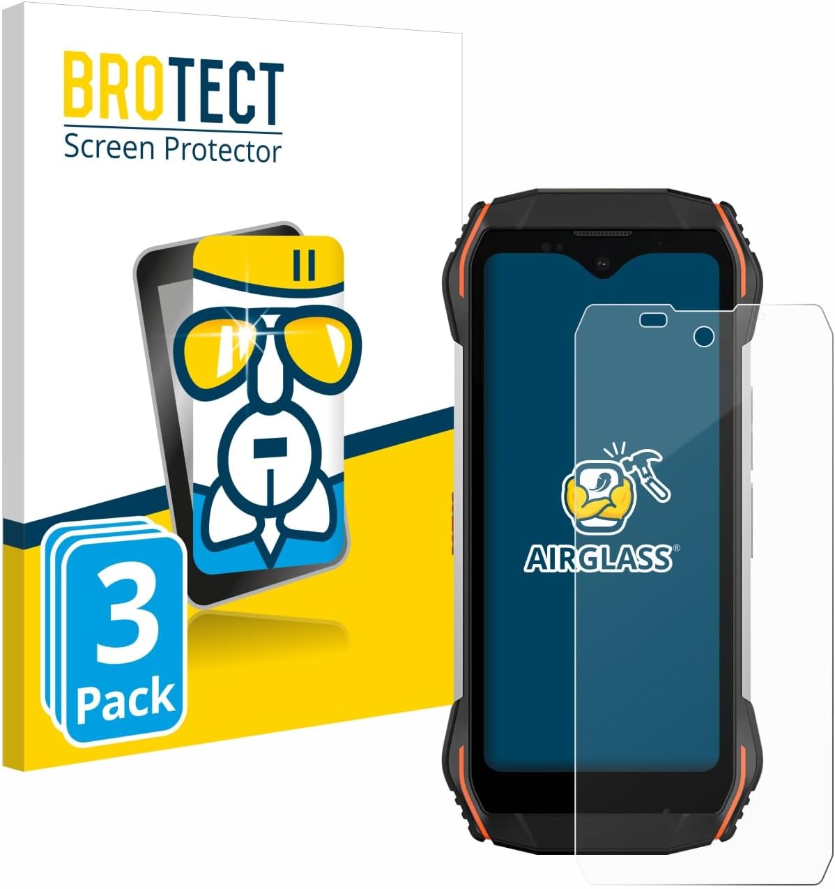 Detalle de brotect Pellicola Protettiva Vetro per Blackview N6000 – 3 Pezzi, Durezza 9H, Trasparente