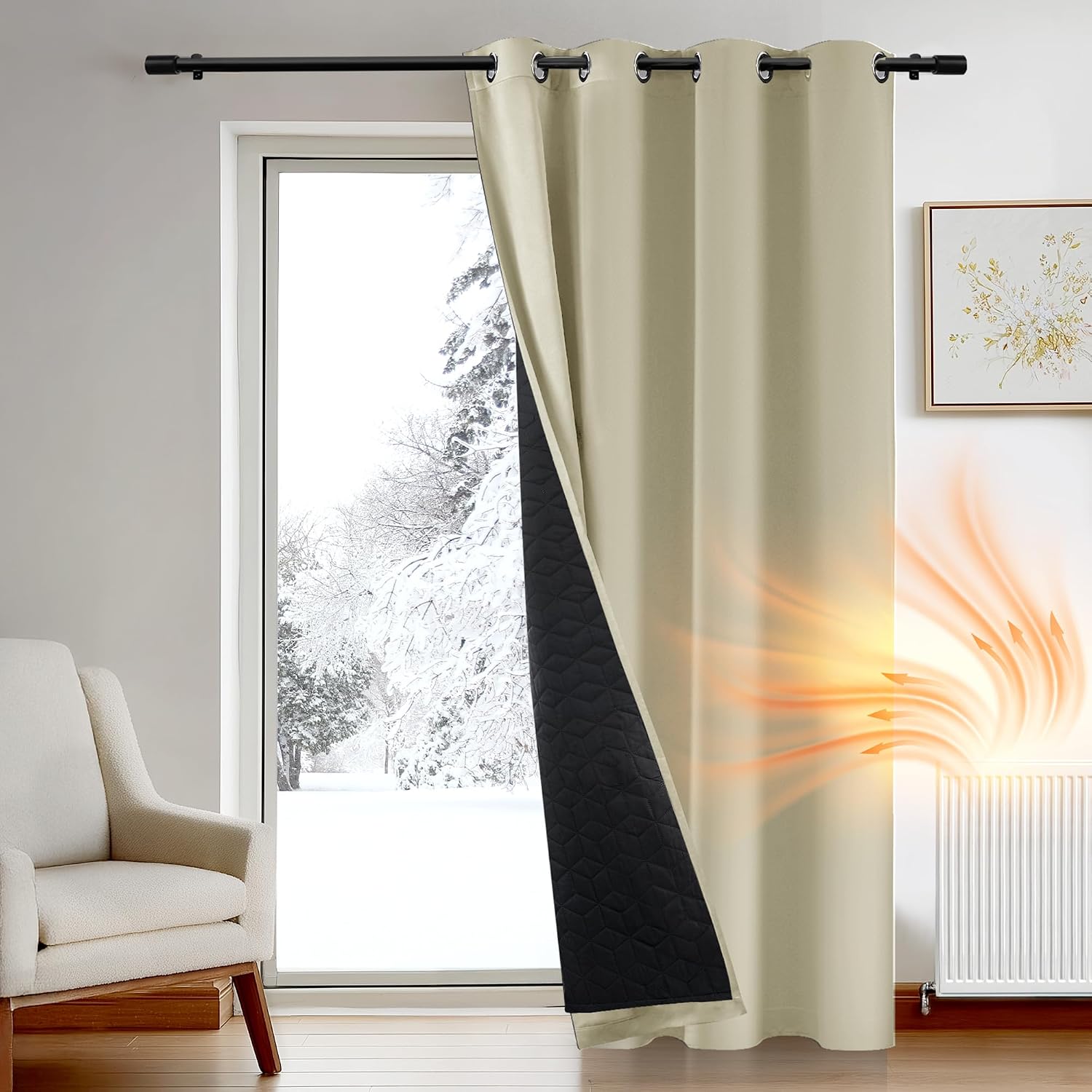 Detalle de Deconovo Blackout Thermal Curtain 52 x 84 in ๐ช