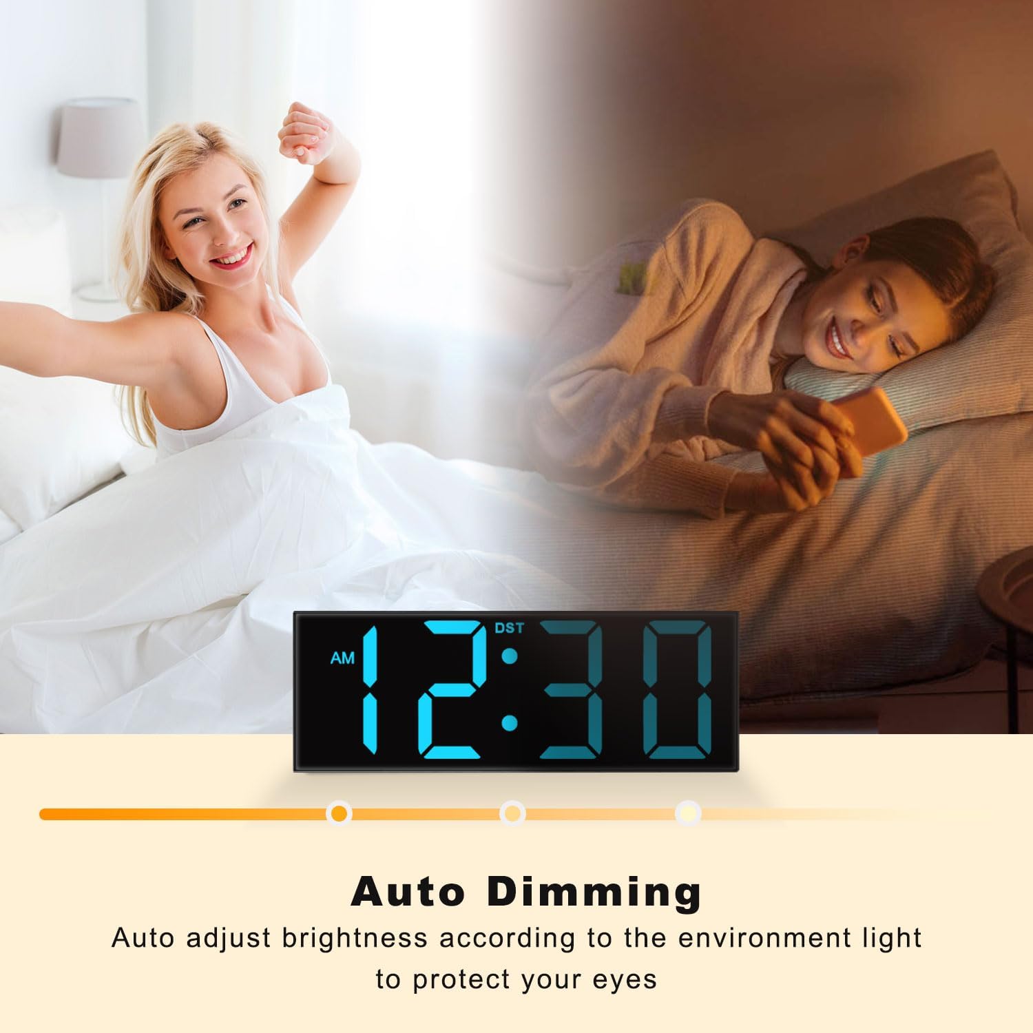 Thumbnail 6 de JALL 12" Large Digital Wall Clock RGB colors