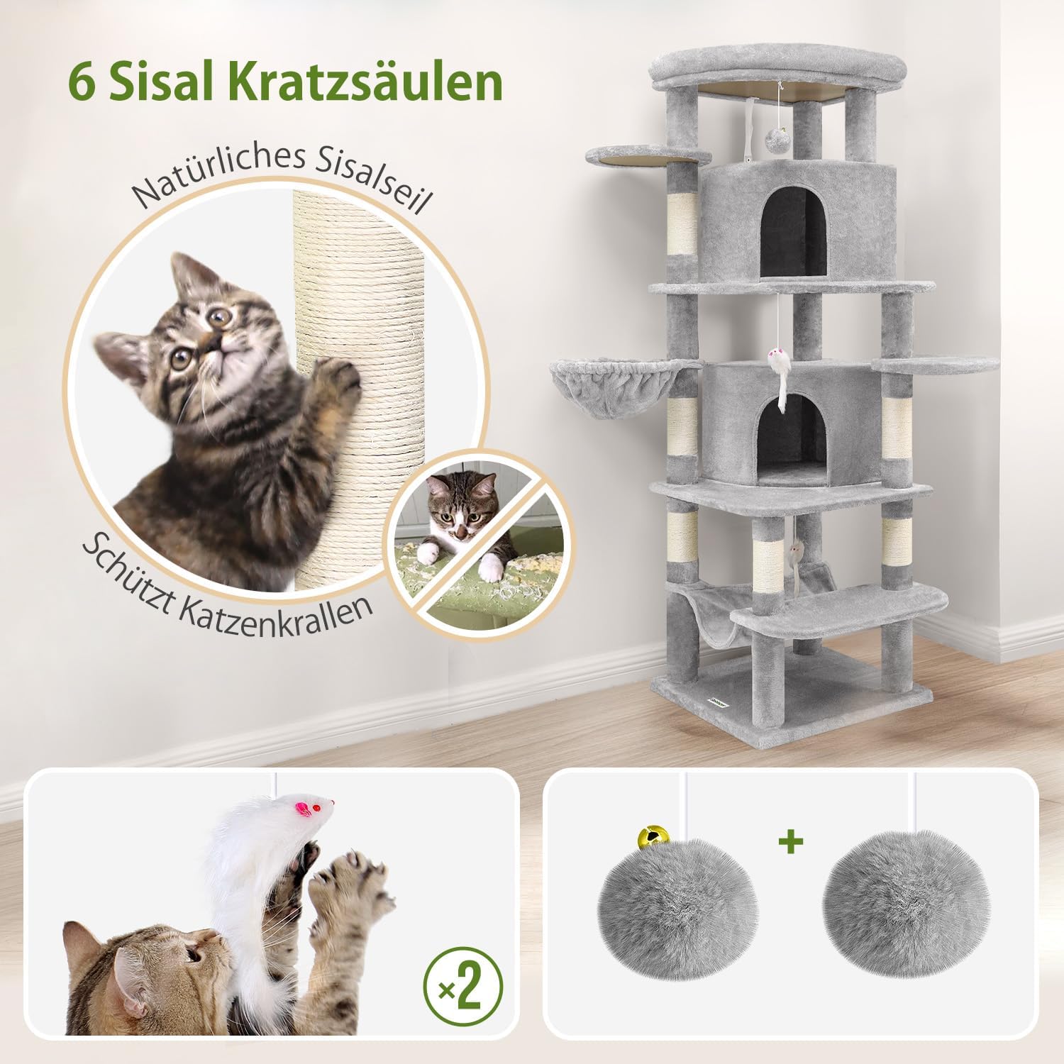 Thumbnail 5 de Globlazer Kratzbaum Katzen Eckkratzbaum 90°
