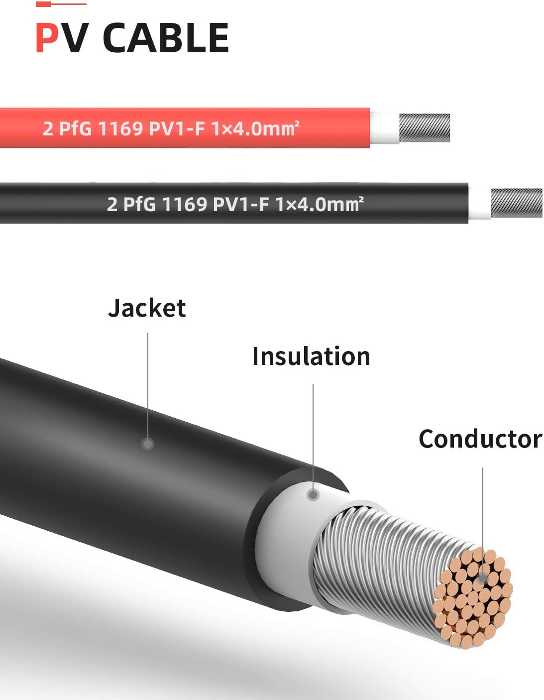 Thumbnail 4 de BougeRV 100Feet 10AWG Solar Extension Cable
