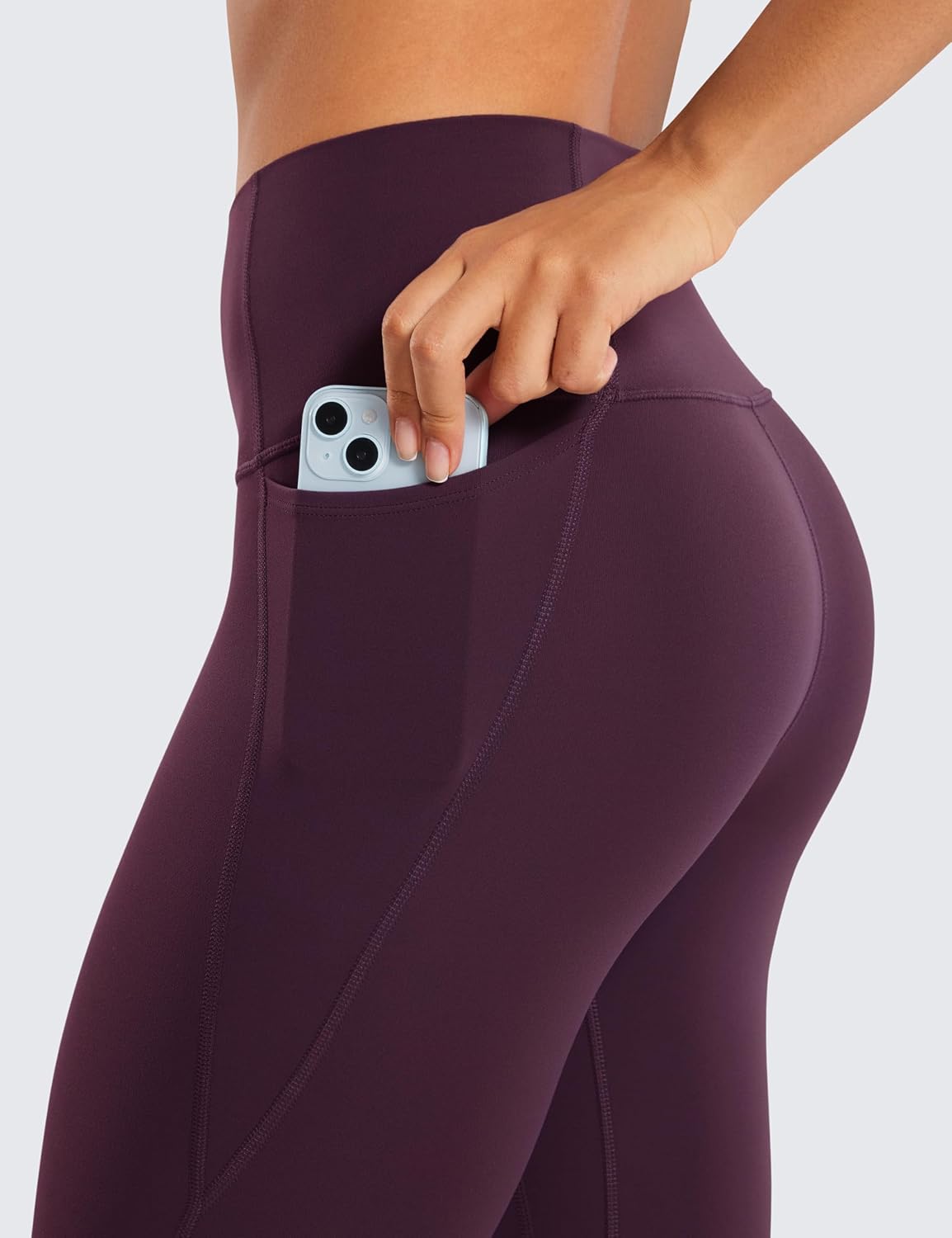 Detalle de CRZ YOGA Da Donna Butterlux: pantaloni capri da allenamento yoga con tasche (vita alta)