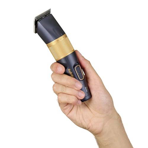 Detalle de BaByliss Tondeuse à cheveux Lithium Performance E986E – Sans fil, 45 réglages, bleu foncé/or