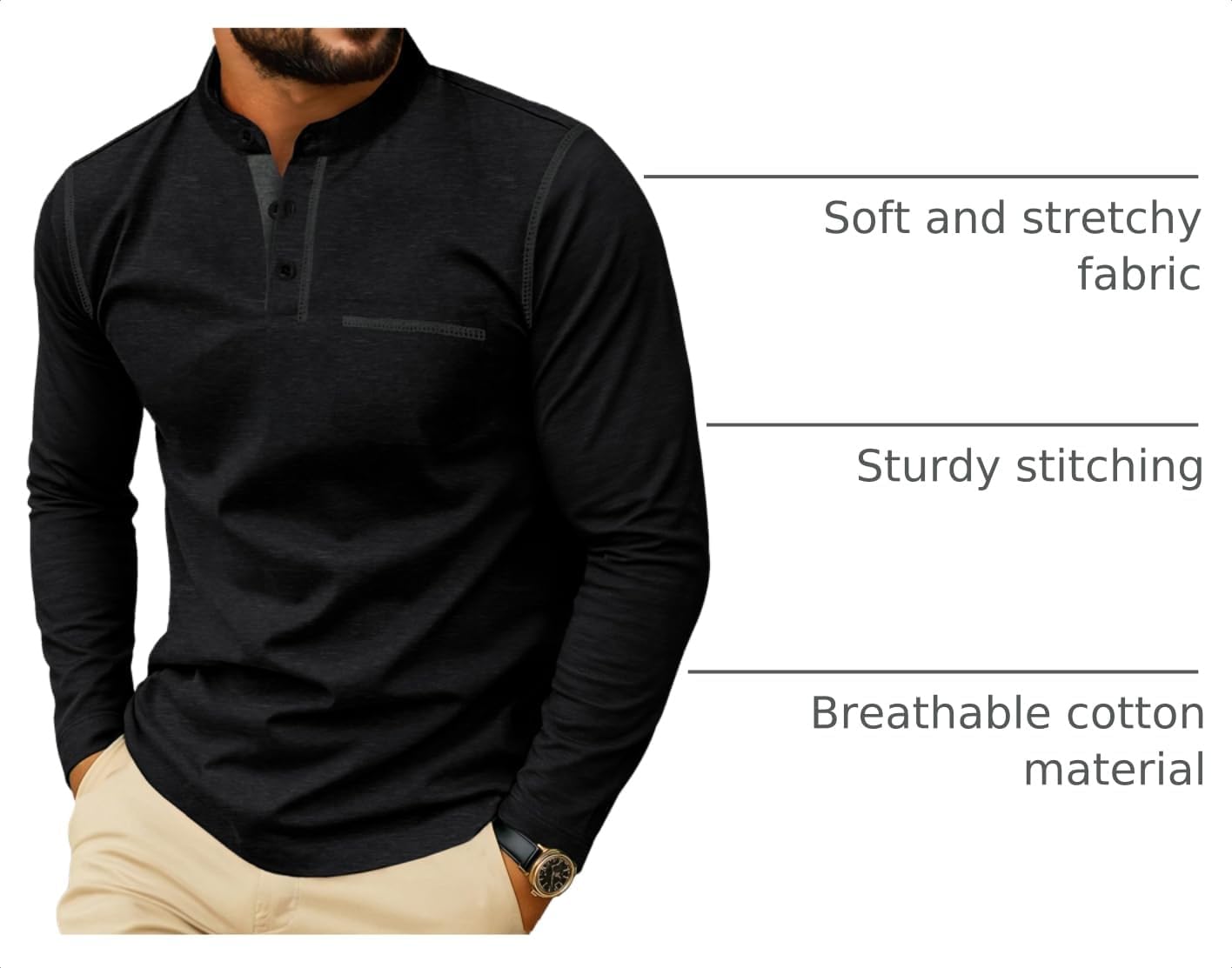 Detalle 2 de Sailwind Henley Long Sleeve Shirt