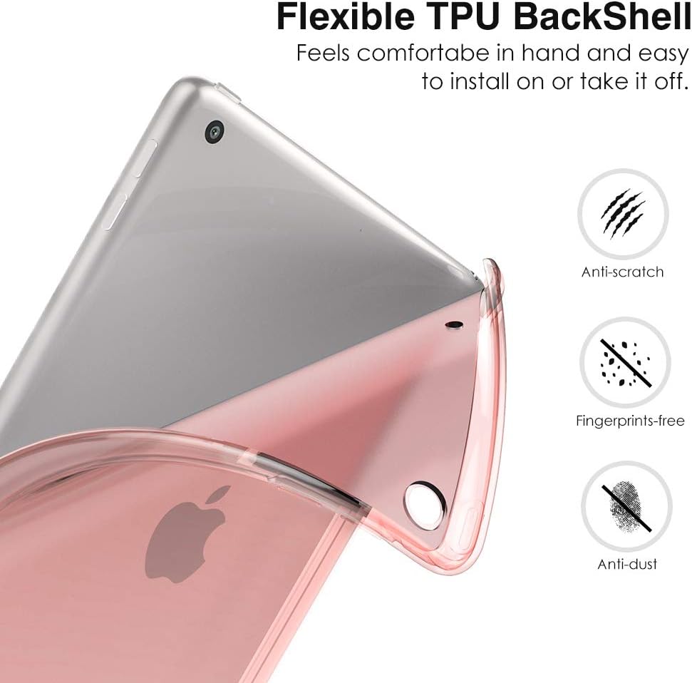 Detalle 2 de MoKo Case for iPad 9th/8th/7th Generation 10.2 inch (2021/2020/2019) with Stand, Auto Wake/Sleep – Rose Gold
