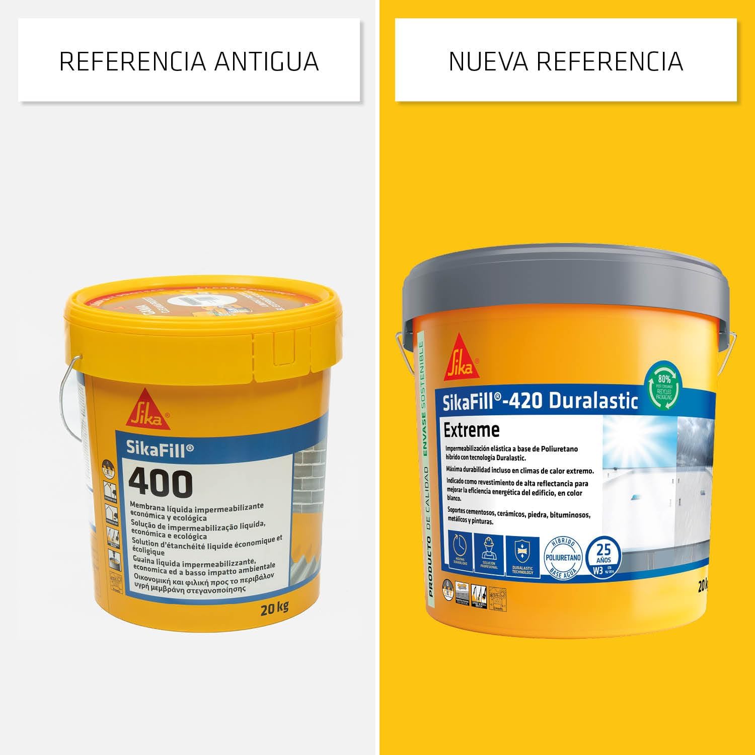 Detalle 2 de SIKA SikaFill 420 Extreme 20 kg — membrana líquida impermeable 🏗
