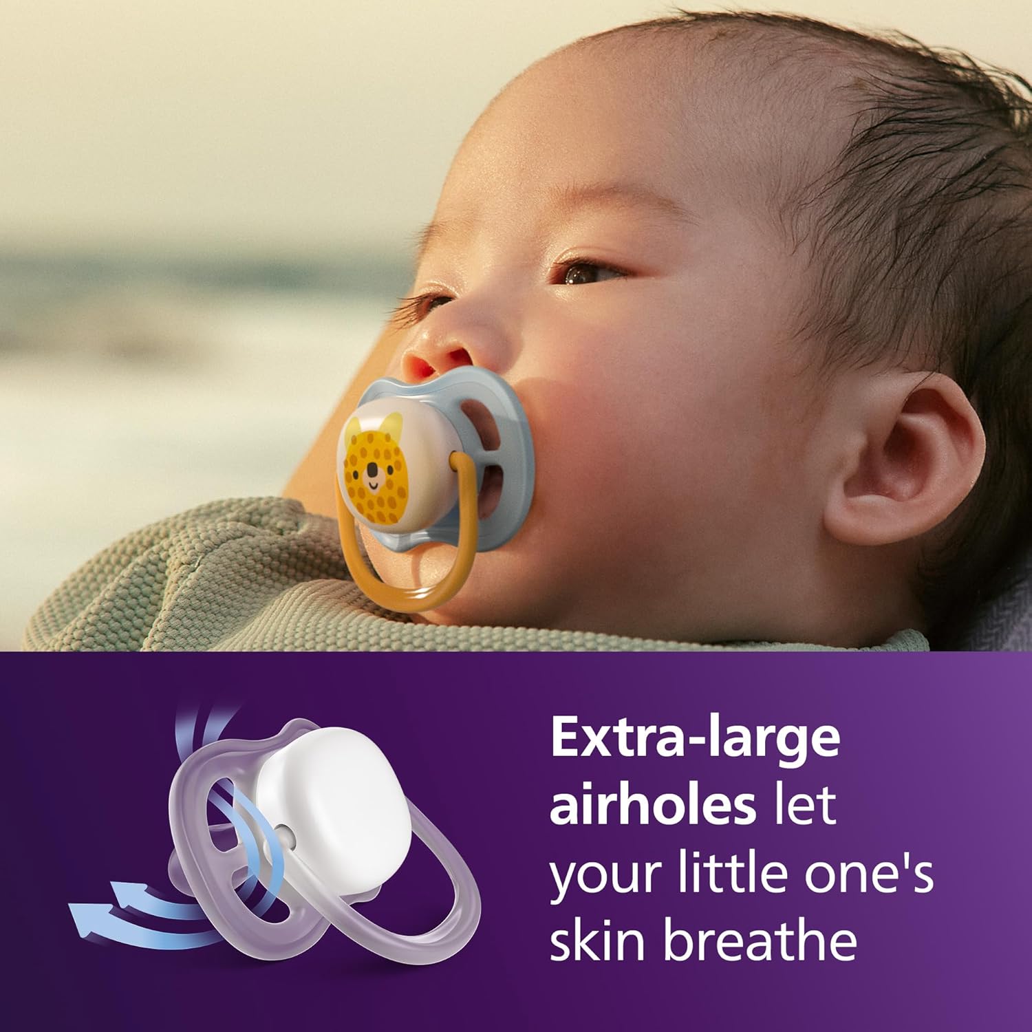Thumbnail 1 de Philips Avent Ultra Air Soothers 0-6 Months (2 Pack) with Orthodontic Silicone Teat