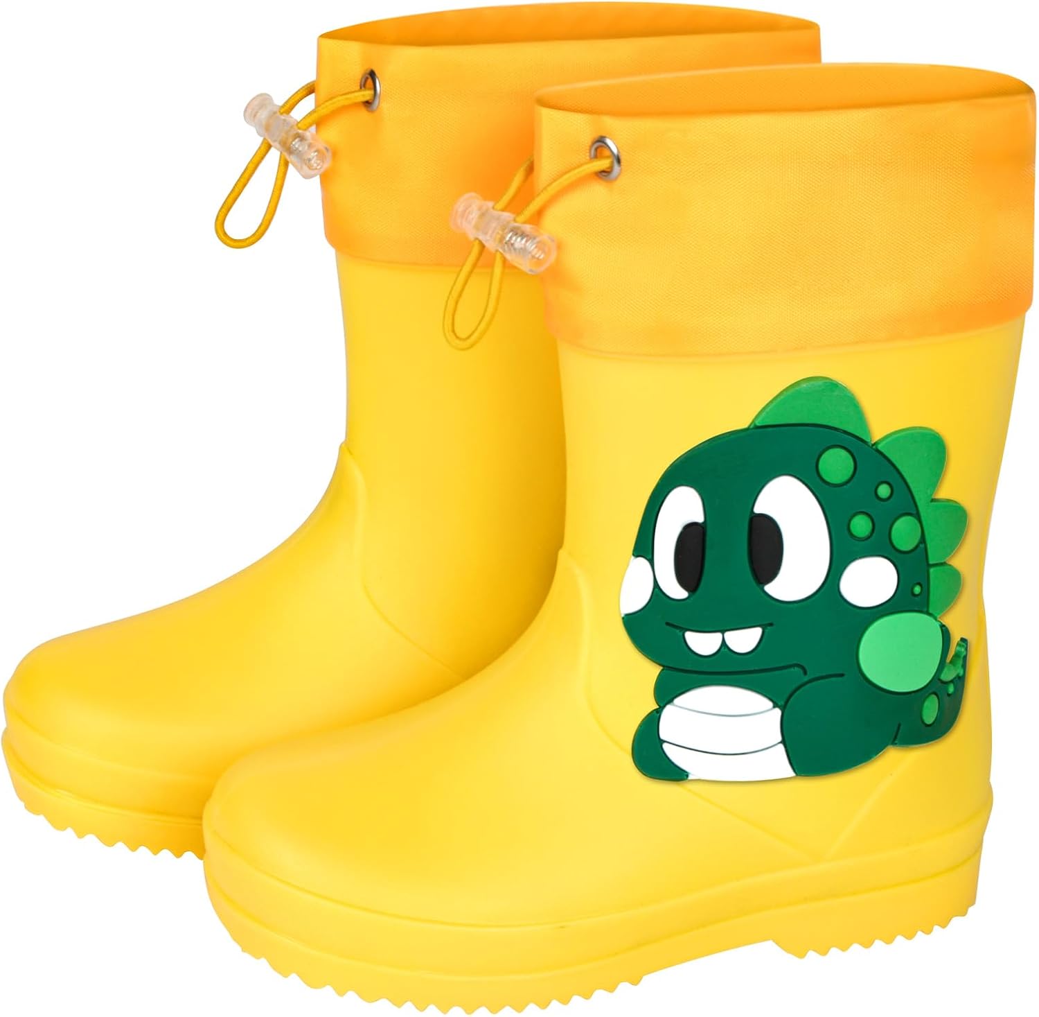 Detalle de Aomig regenlaarzen voor kinderen met trekkoord en antislipzool