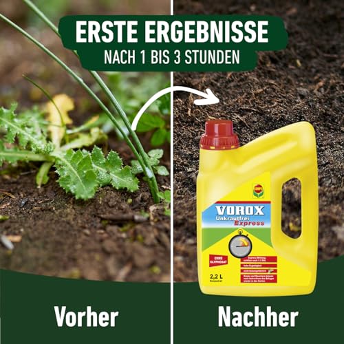Thumbnail 6 de VOROX Unkrautfrei Express – Konzentrat 2,2 L (Compo): Relativ schnelle Unkrautbekämpfung zwischen Zierpflanzen und Nutzpflanzen