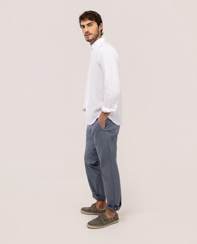 Detalle 2 de El Ganso Camisa Lino Garment Dyed Button Down Blanco — análisis práctico de compra