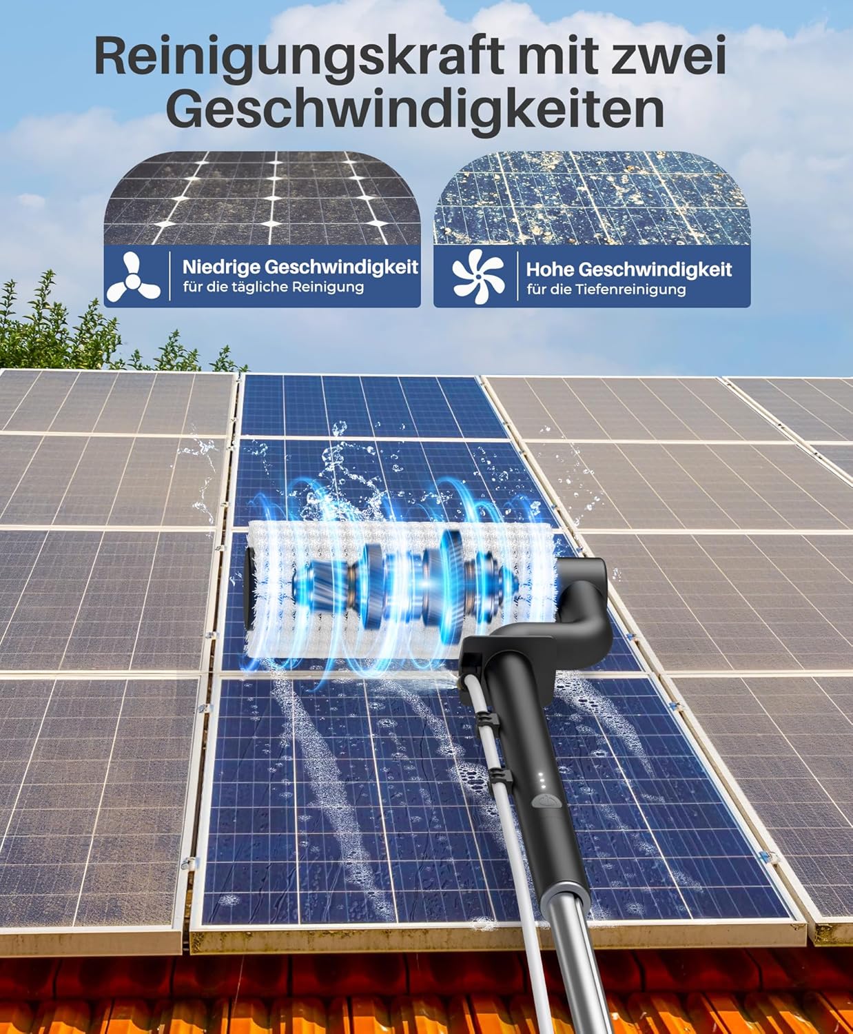 Thumbnail 2 de Lyrifine Elektrische Teleskop Waschbürste mit Wasseranschluss – 6,2 m, PV-Anlage & Fensterreinigung