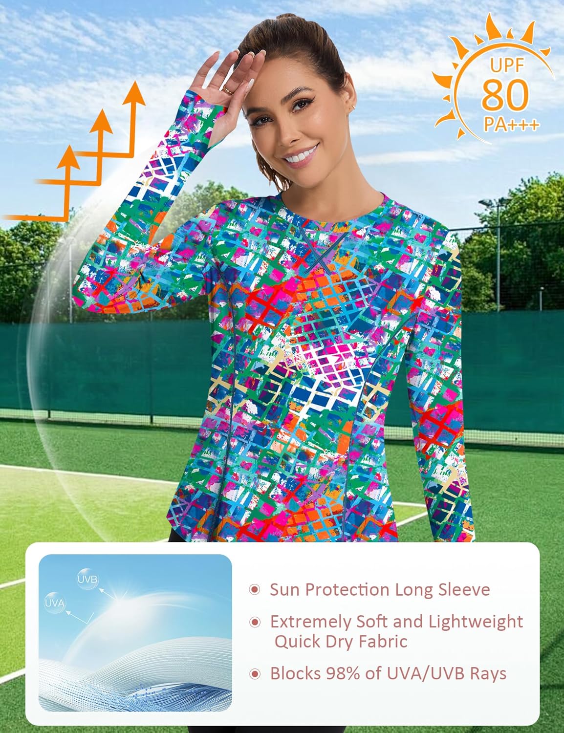 Thumbnail 2 de Avoogue Women UPF 80+ Long Sleeve Sun Shirt with Thumb Holes