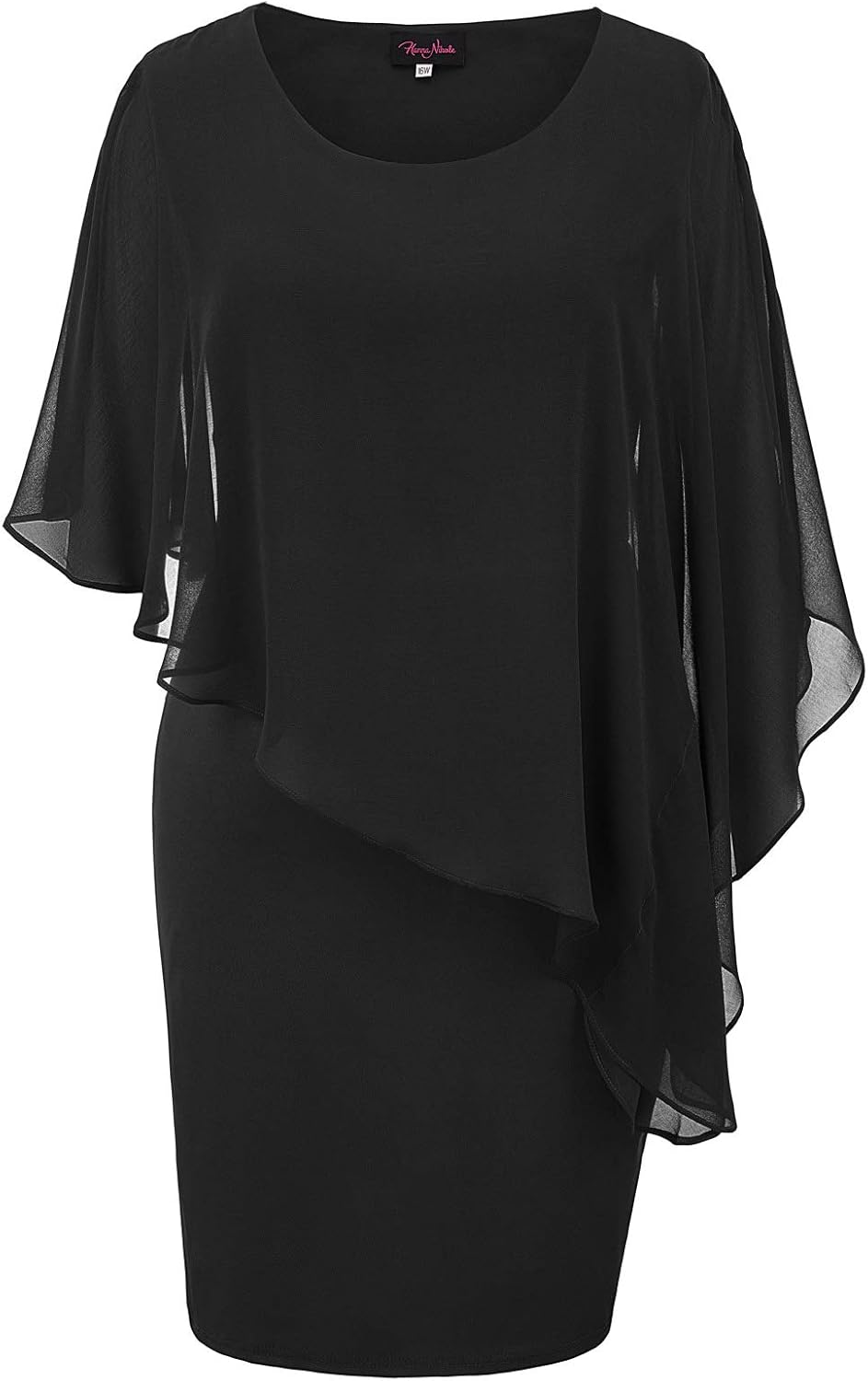 Detalle de Chiffon Cocktailkleid mit Cape US 12, Hanna Nikole