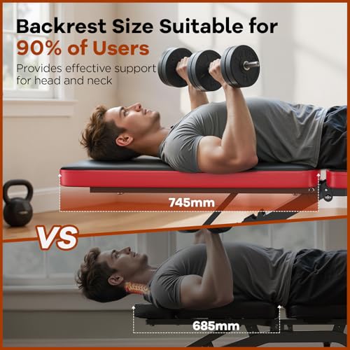 Detalle 2 de NICEPEOPLE Adjustable Weight Bench for Home Gym — 660LBS Capacity, 8 Backrests, Foldable for Small Spaces